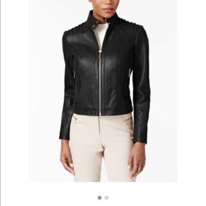 Michael Kors collar leather jacket